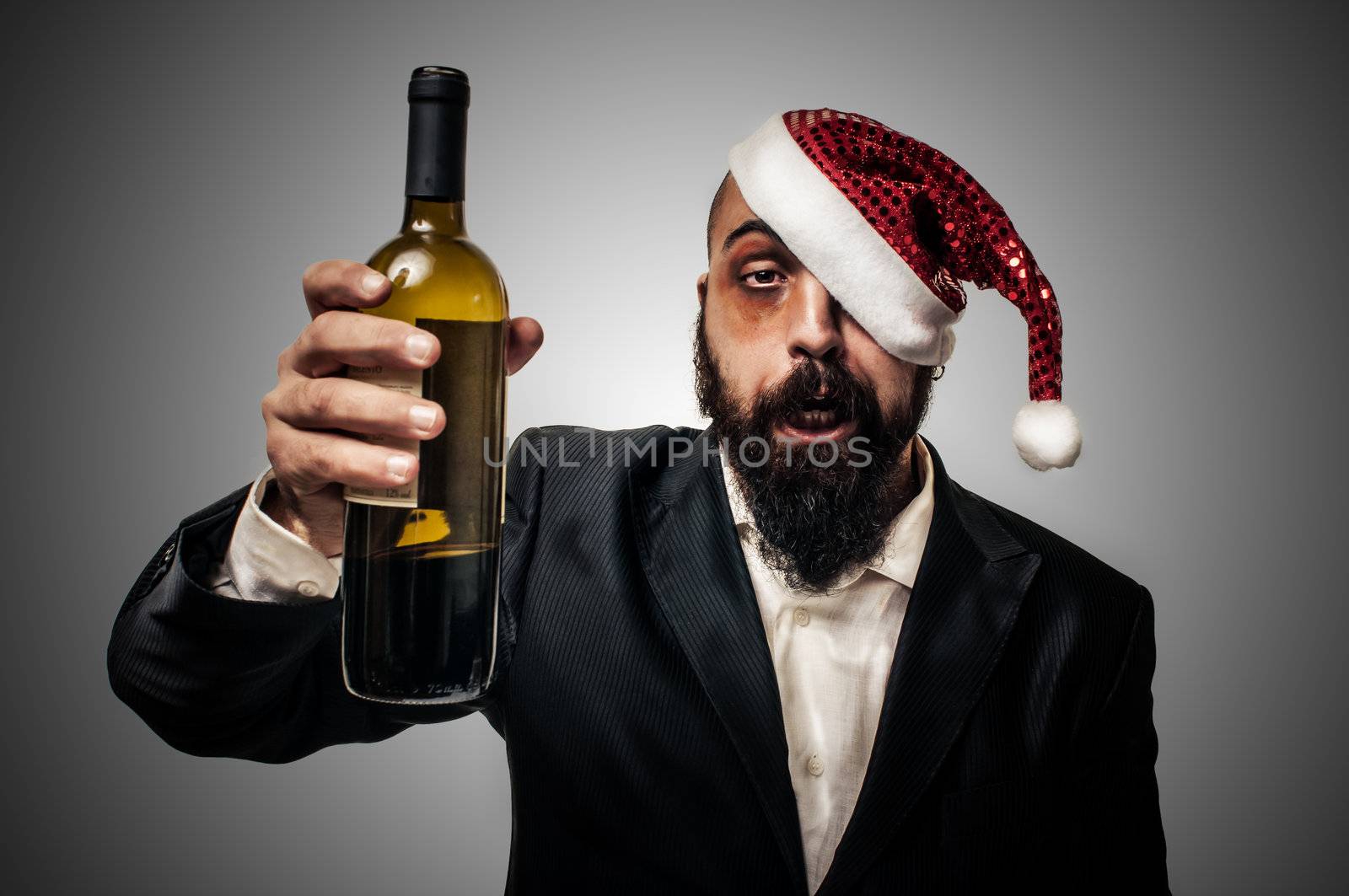 drunk modern elegant santa claus babbo natale by peus