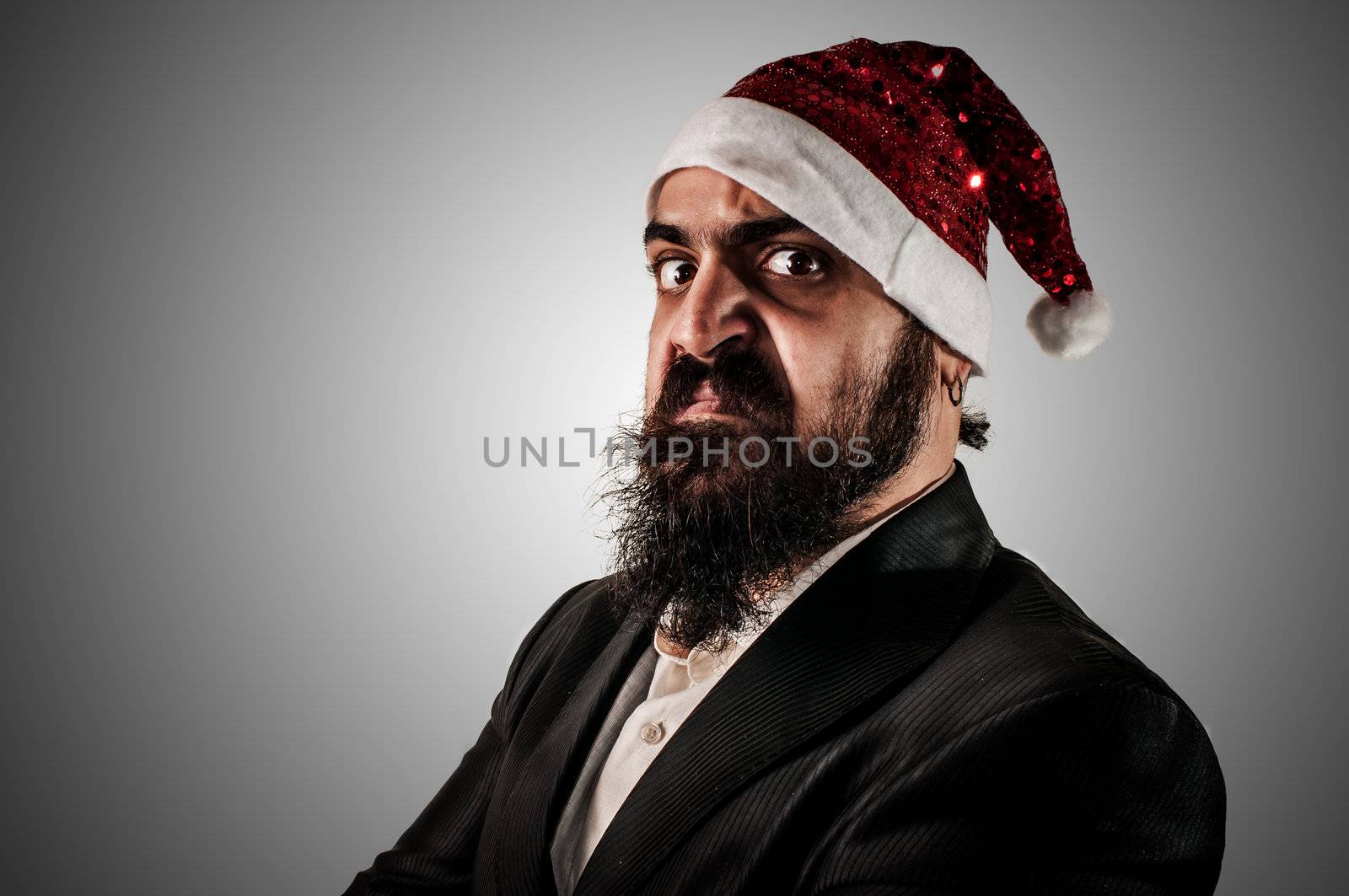 angry modern elegant santa claus babbo natale by peus