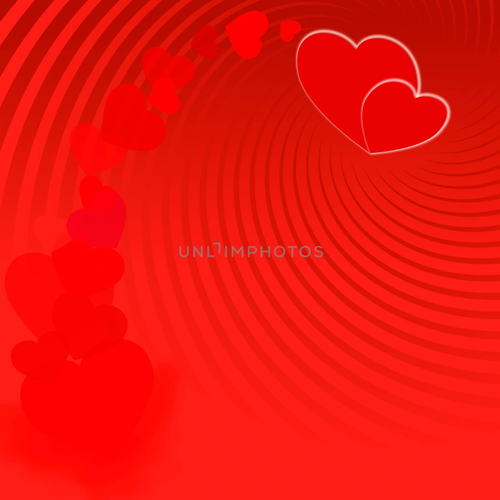 St. Valentine 's Day red background with heart and place for text