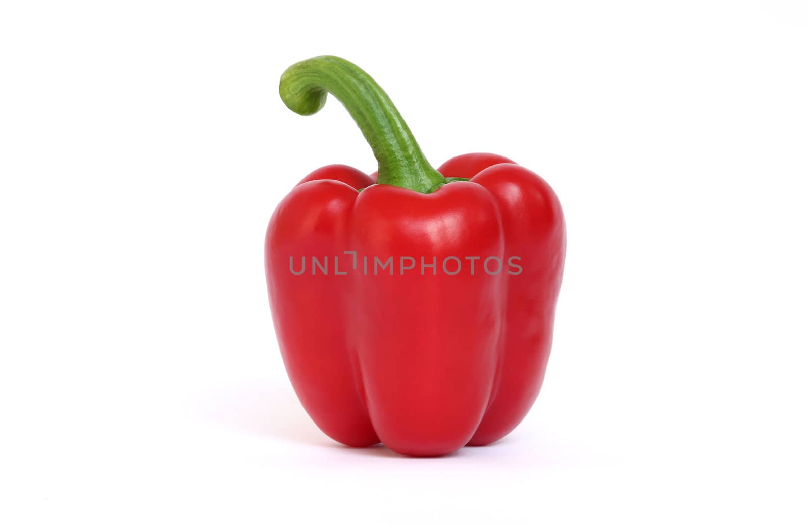 Sweet red pepper isolated on white background