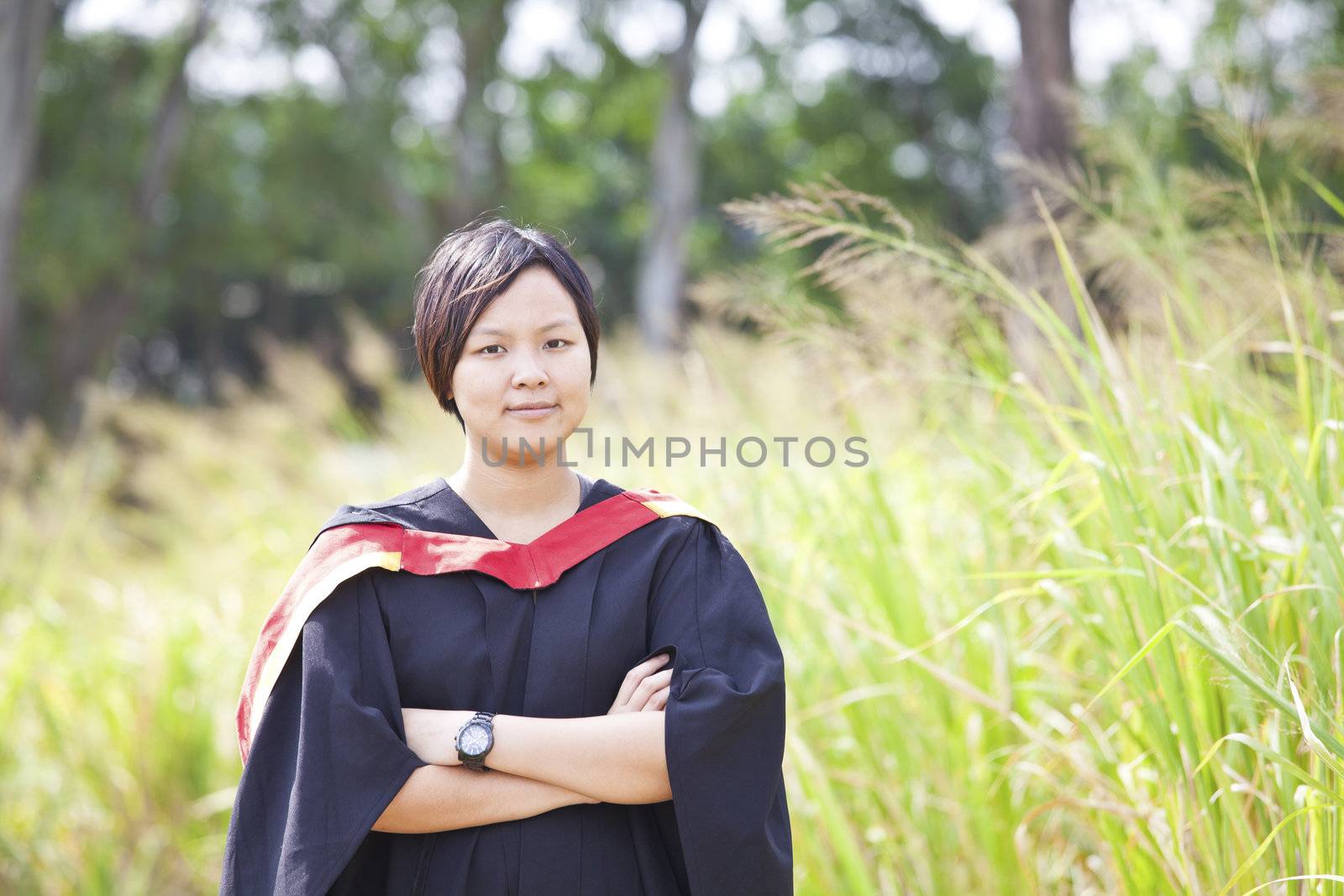 Asian woman graduation