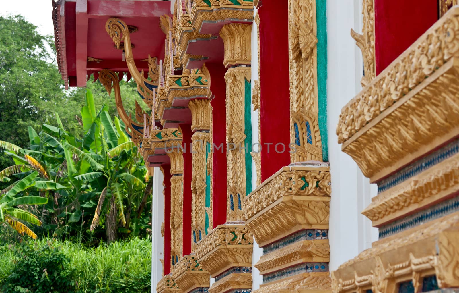 eastern temple in the jungles of Thailand