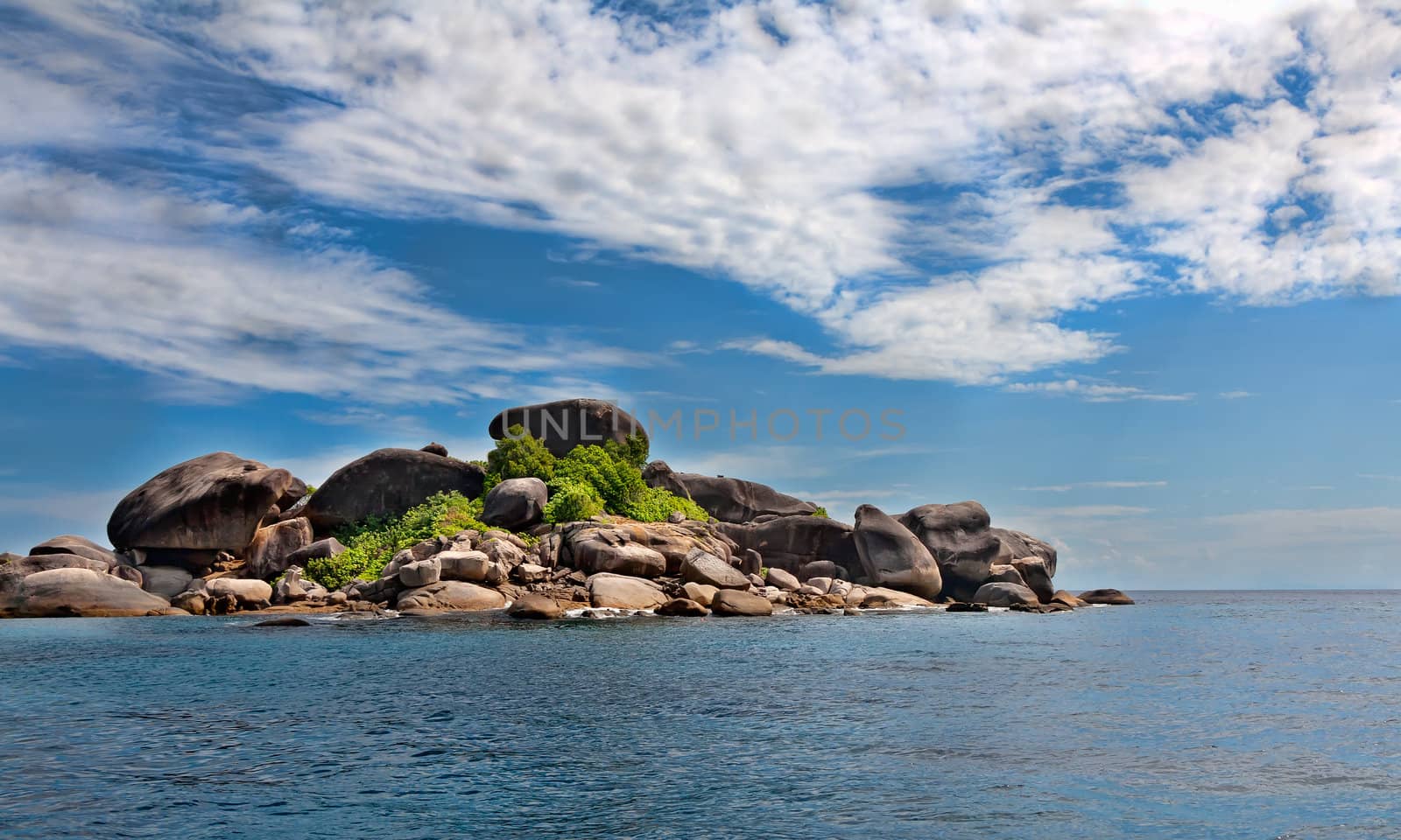 Landscape, Similan Islands, rocks against the sea and sky