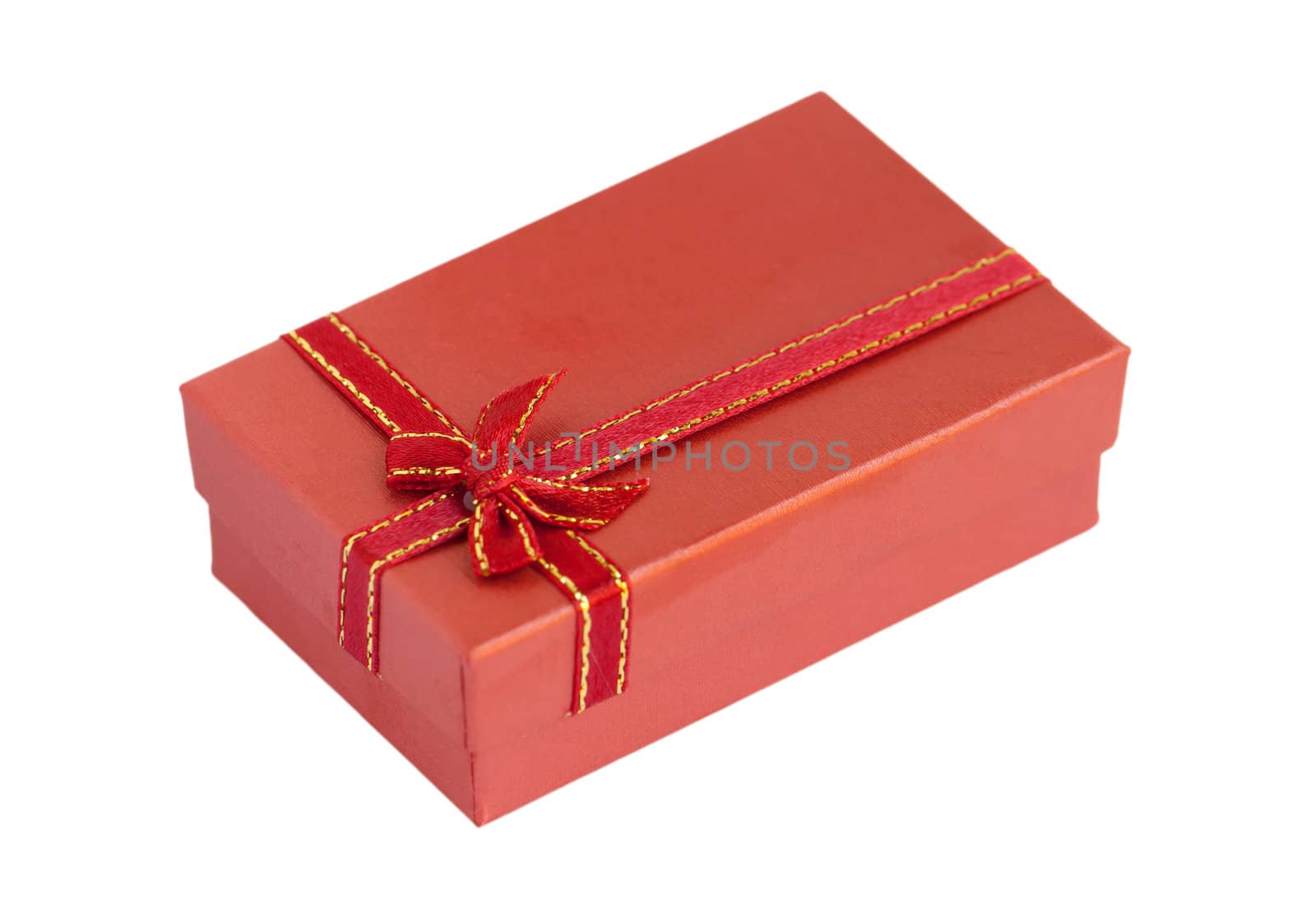 red gift box isolated on white background