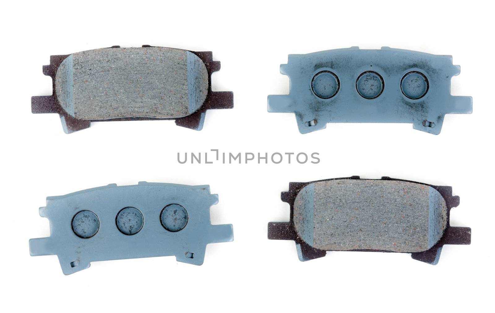 Set of brake pads, isolate on white