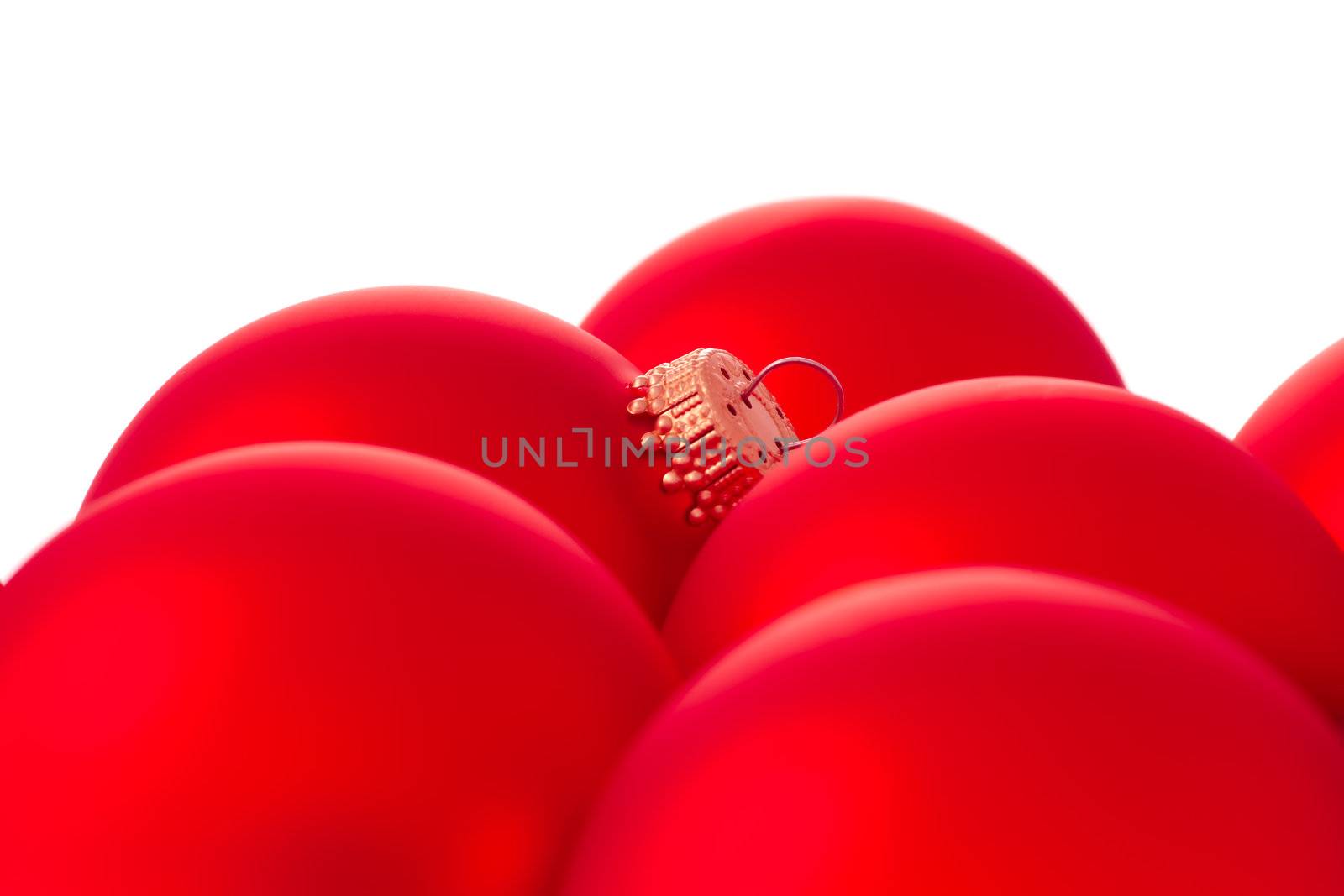 traditional Christmas balls isolated on a white background