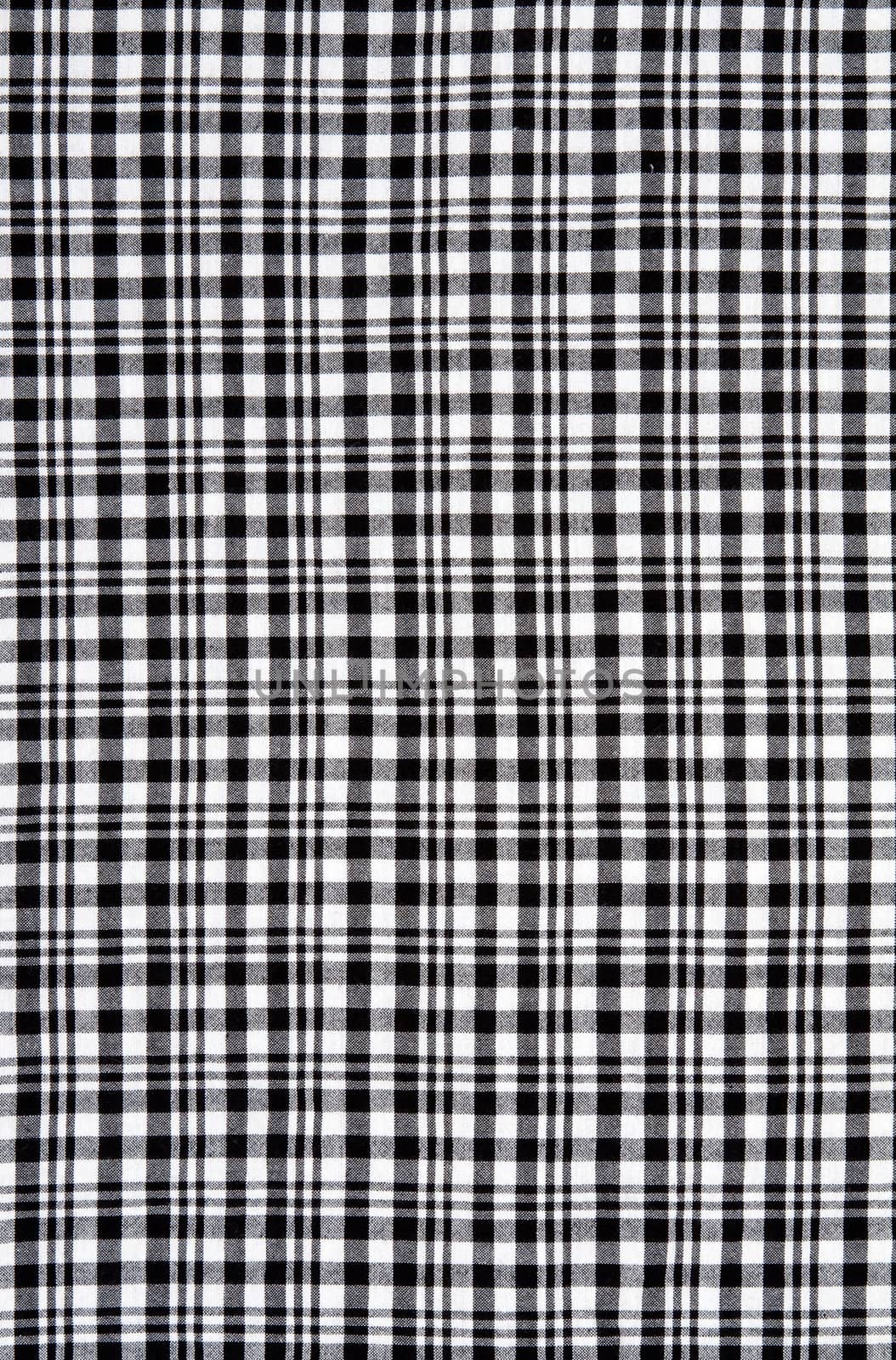 Black and white checkered cloth background