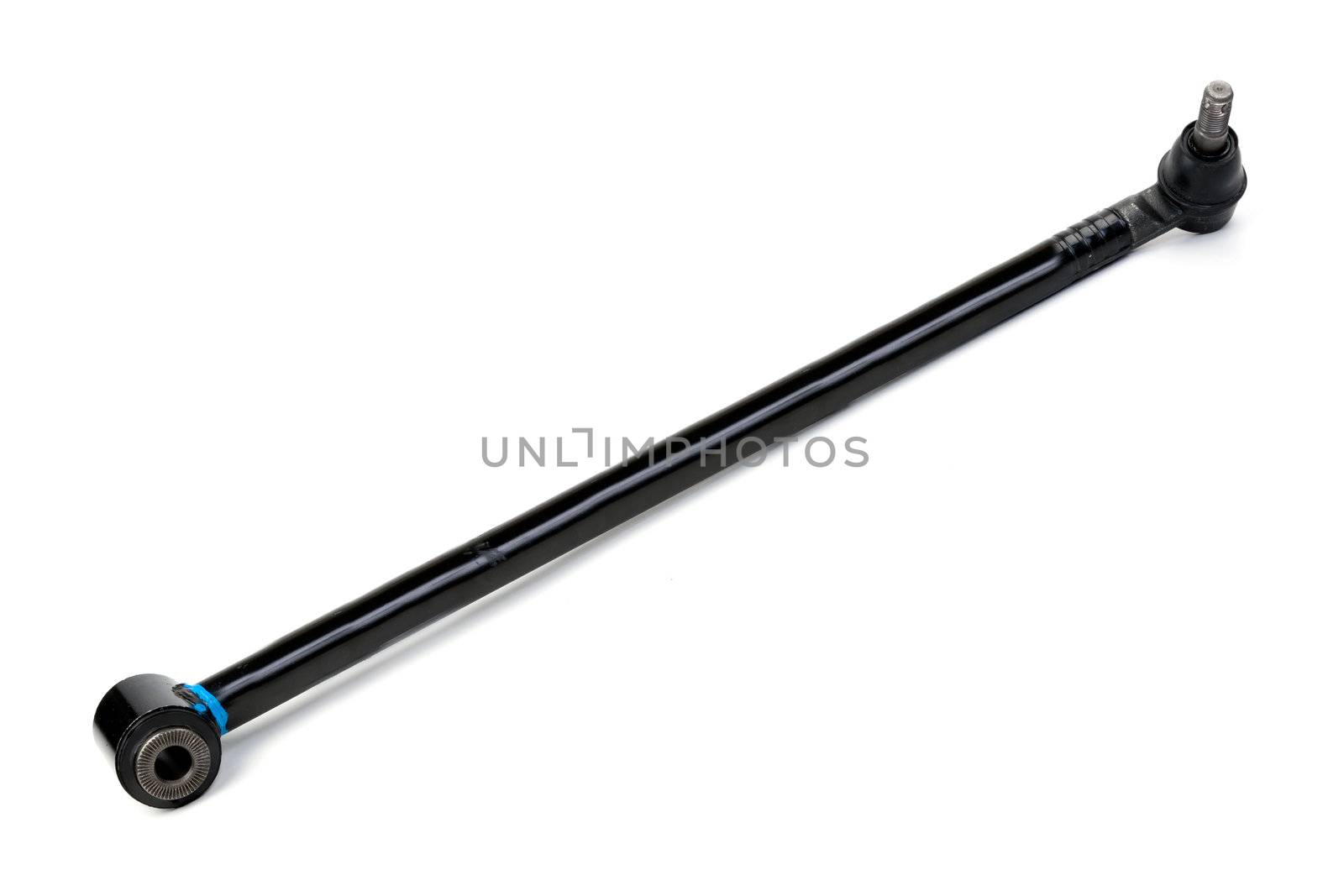 Automotive new tie rod, isolate on white