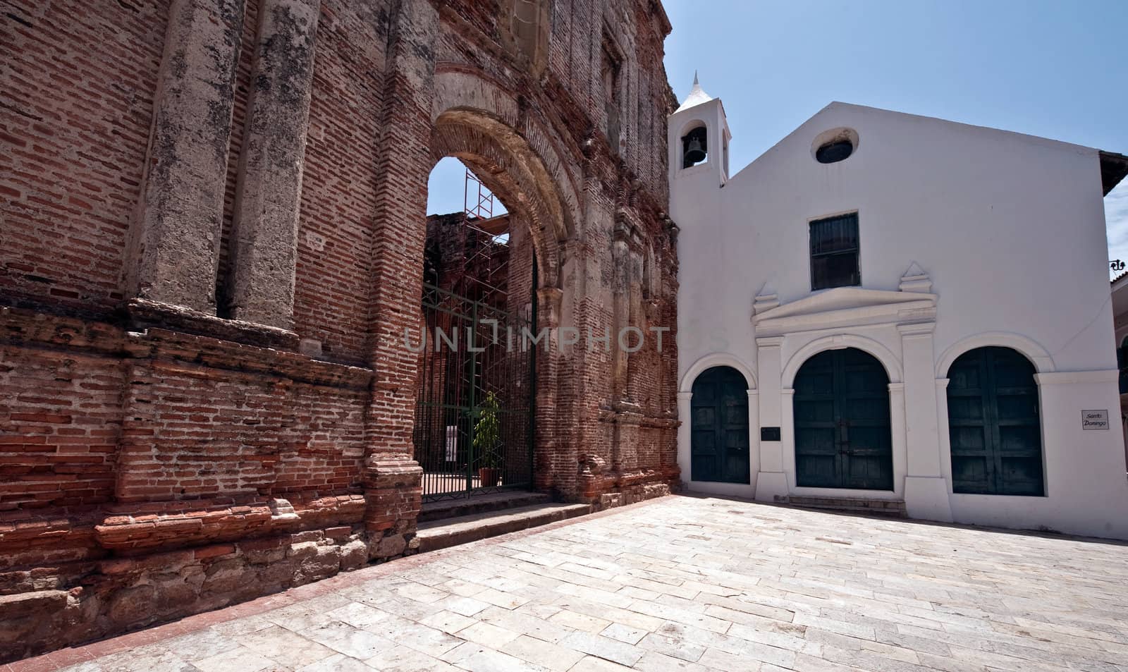 Old church in Casco viejo in Panama city