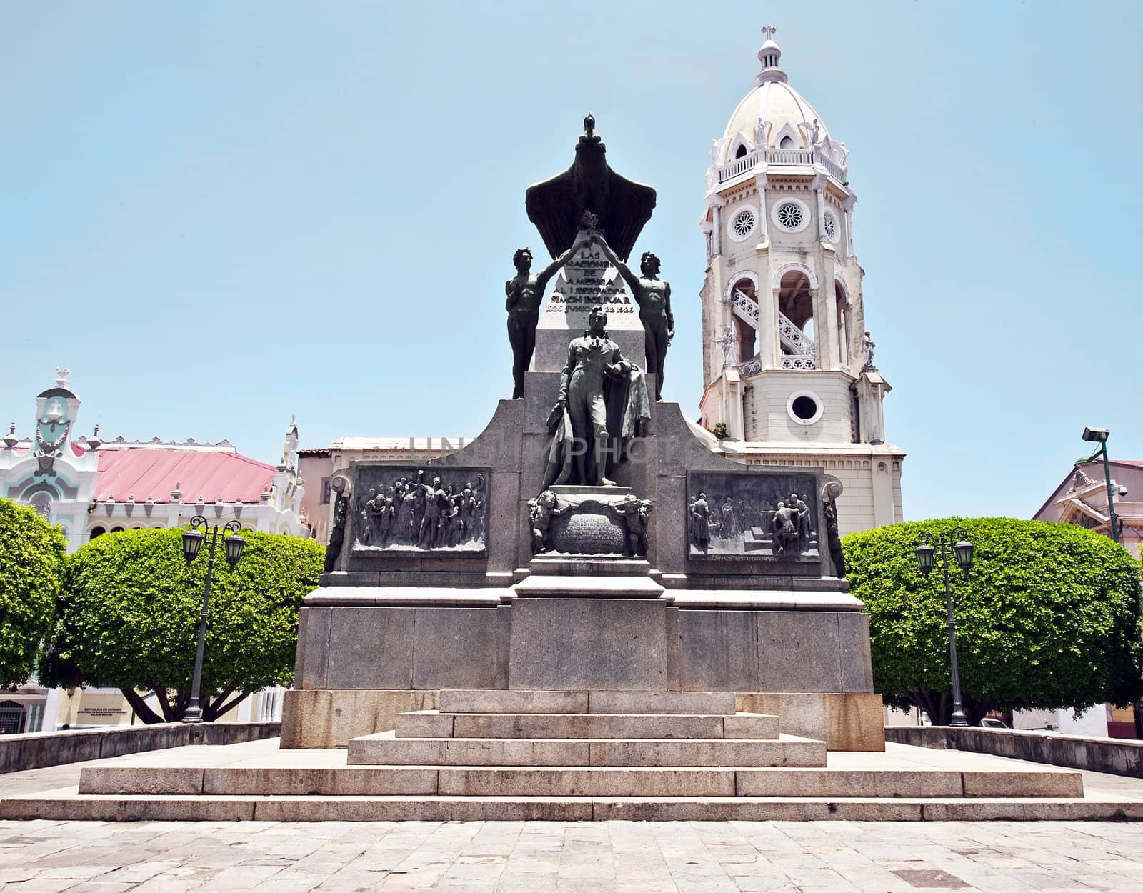 Simon Bolivar monument in Panama city