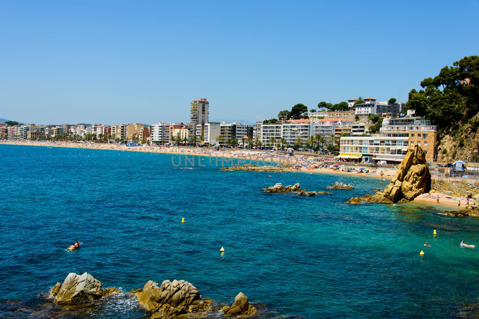 General view of Lloret de Mar area. Costa Brava, Spain