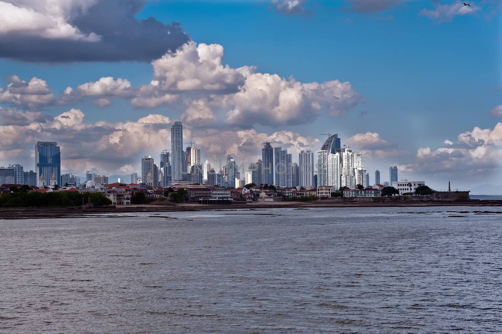 Skyscrapers in Panama City, Panama, Central America.