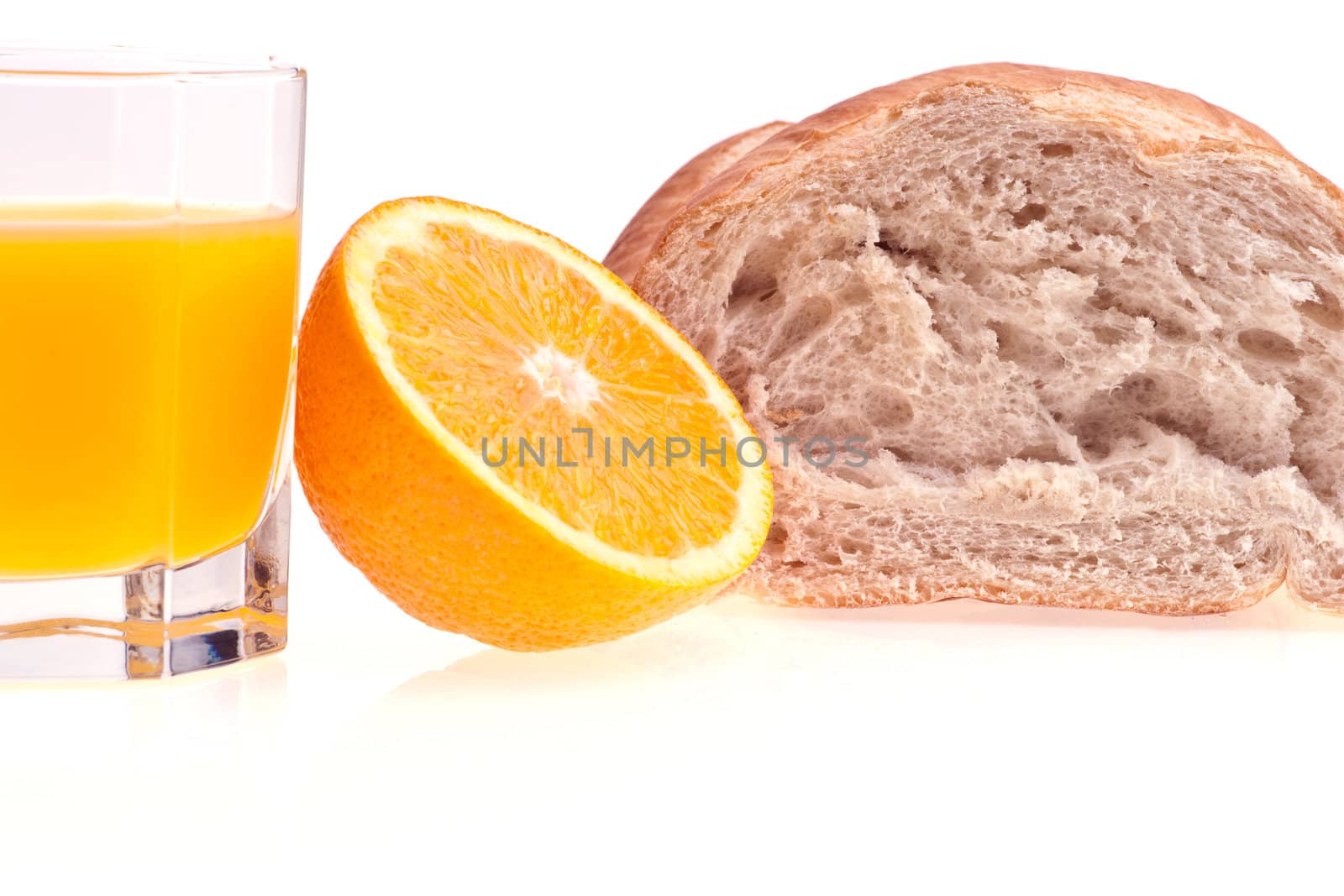 Bread, Orange and juice by Marcus