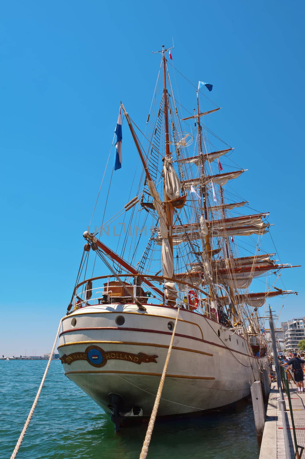 July 4, 2010 Tall boats from various countries gathered in lake Ontario, Tall boat from Holland docked at Toronto harbor