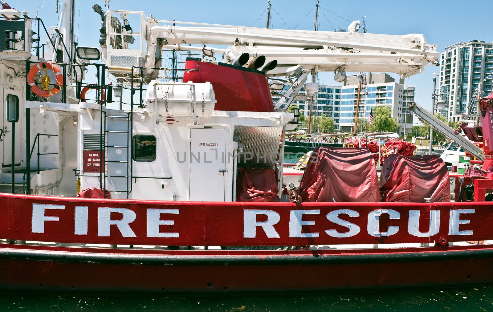 Fire rescue boat lake Ontario Toronto