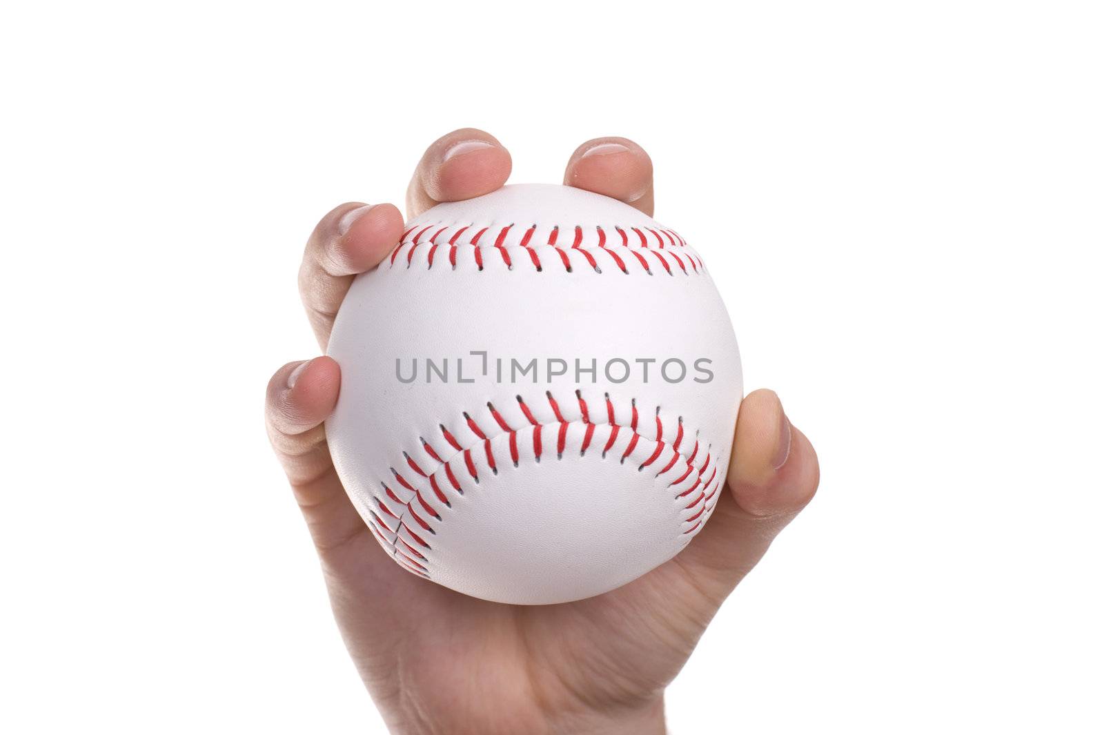 Hand and the baseball ball by Marcus