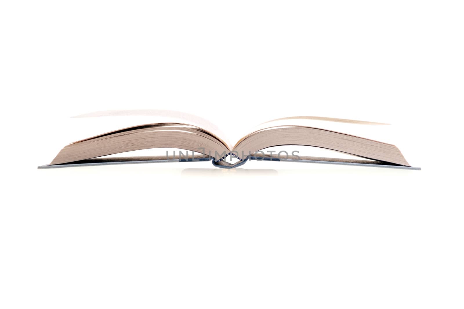 The open book image on white background