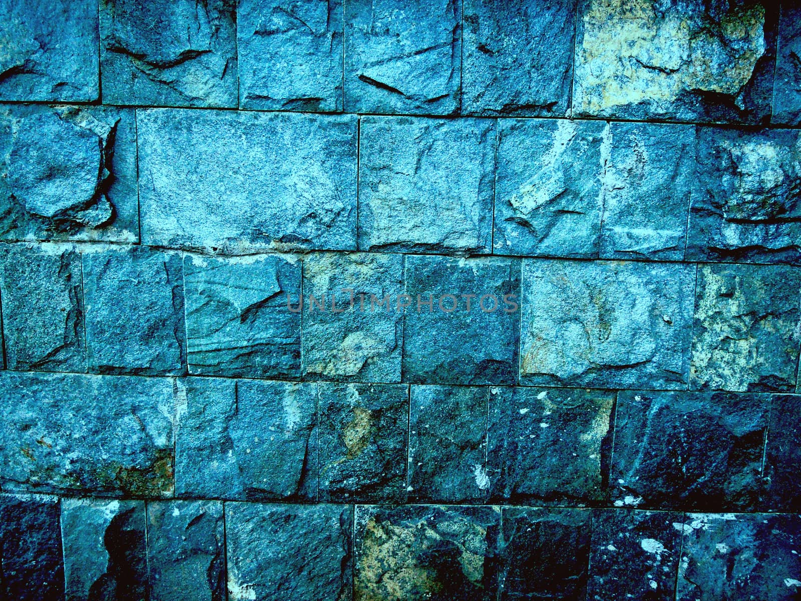 Abstract blue stone wall texture