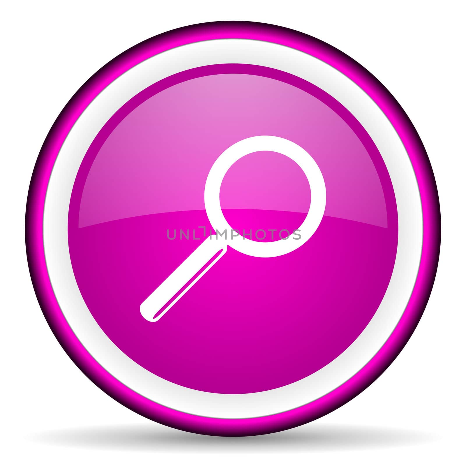 search violet glossy icon on white background