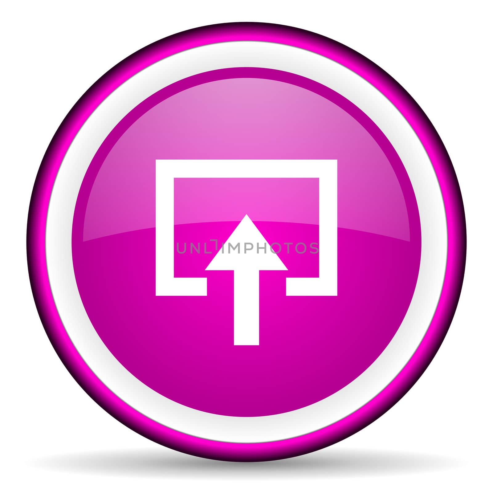 enter violet glossy icon on white background