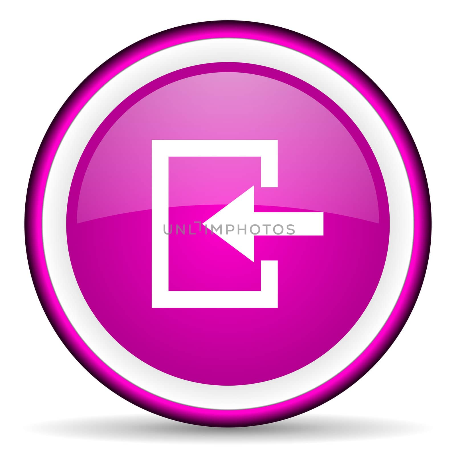 enter violet glossy icon on white background