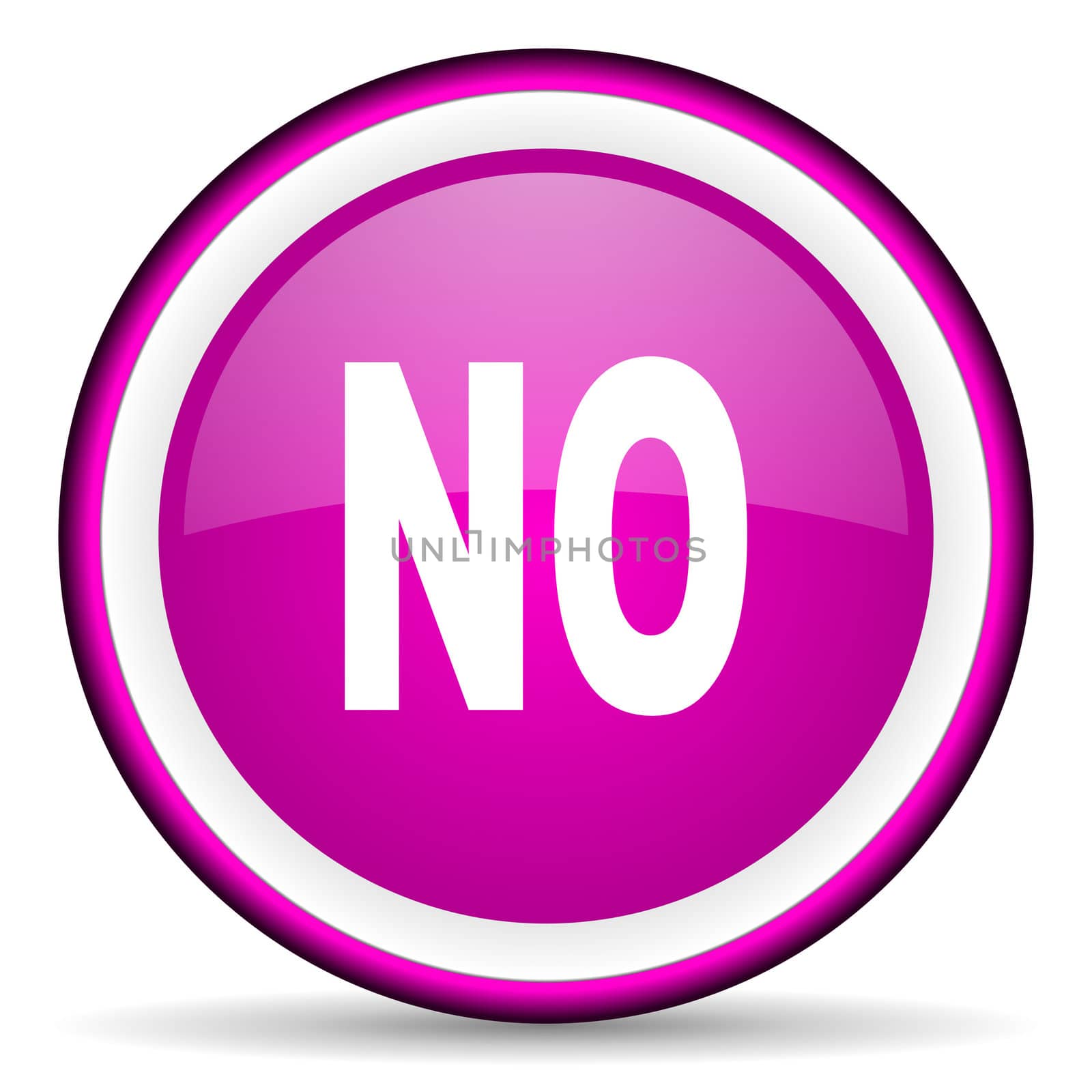 no violet glossy icon on white background