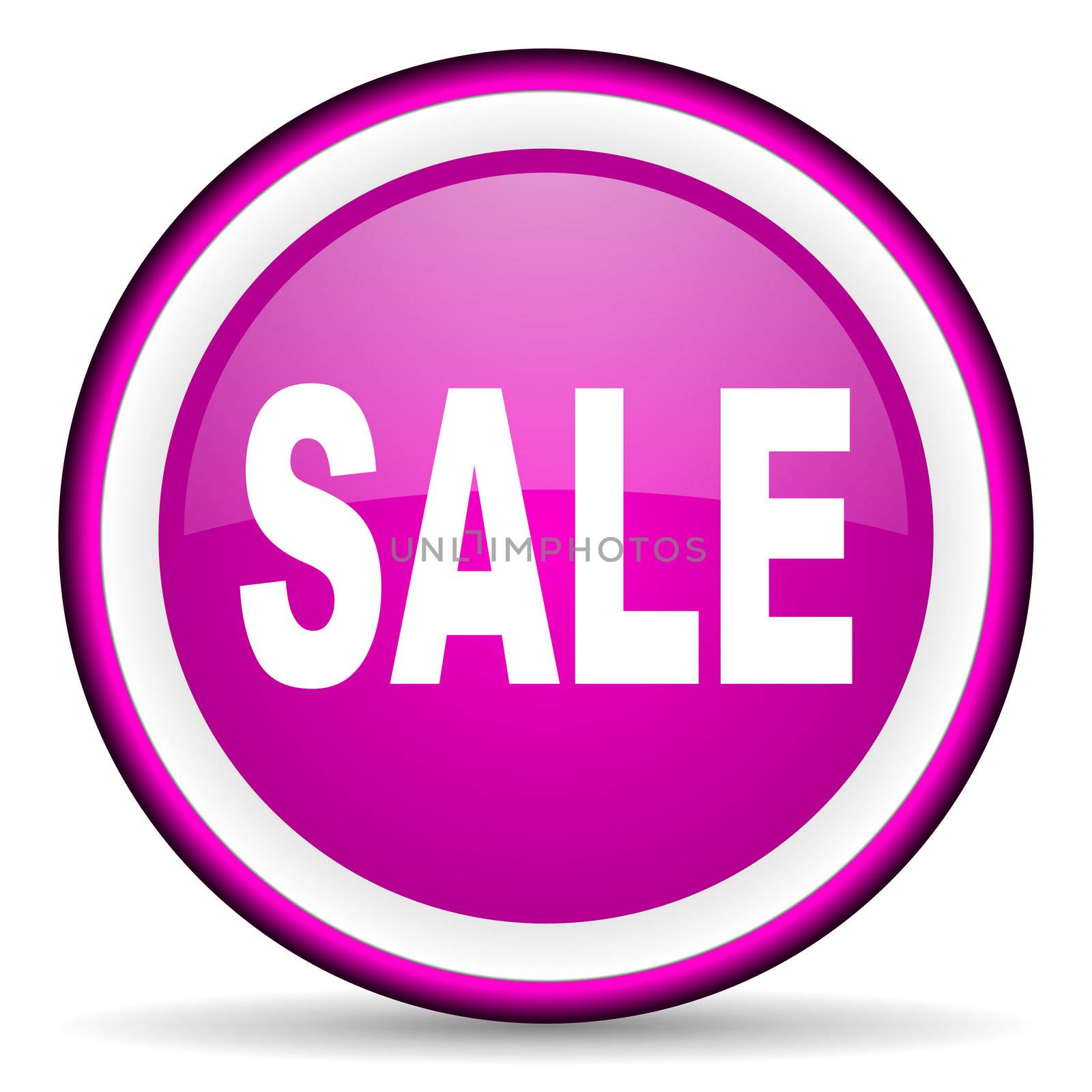 sale violet glossy icon on white background