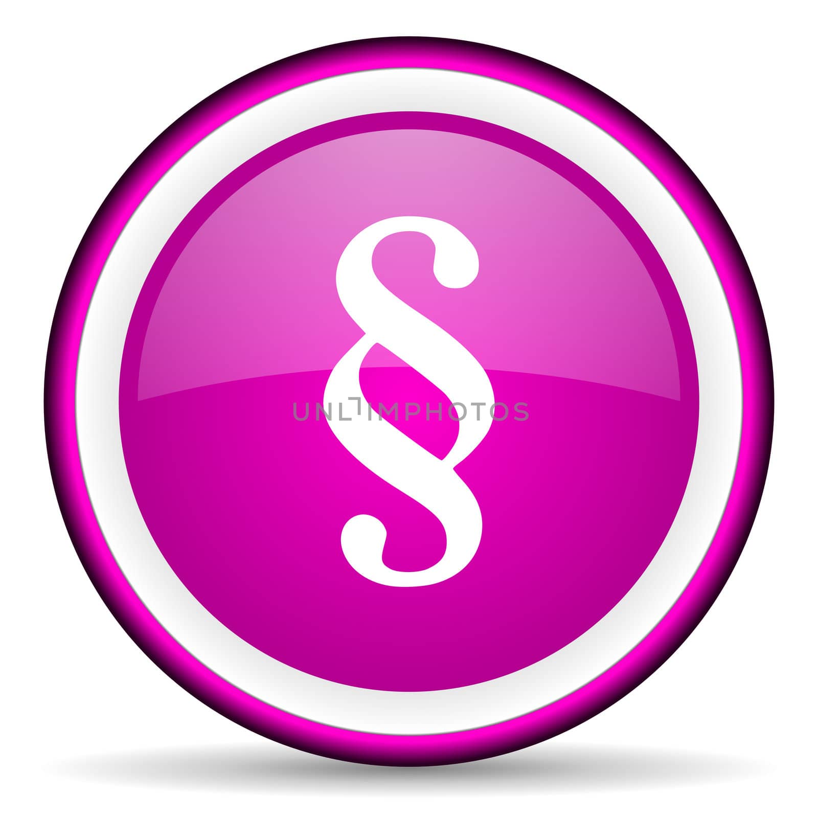 paragraph violet glossy icon on white background