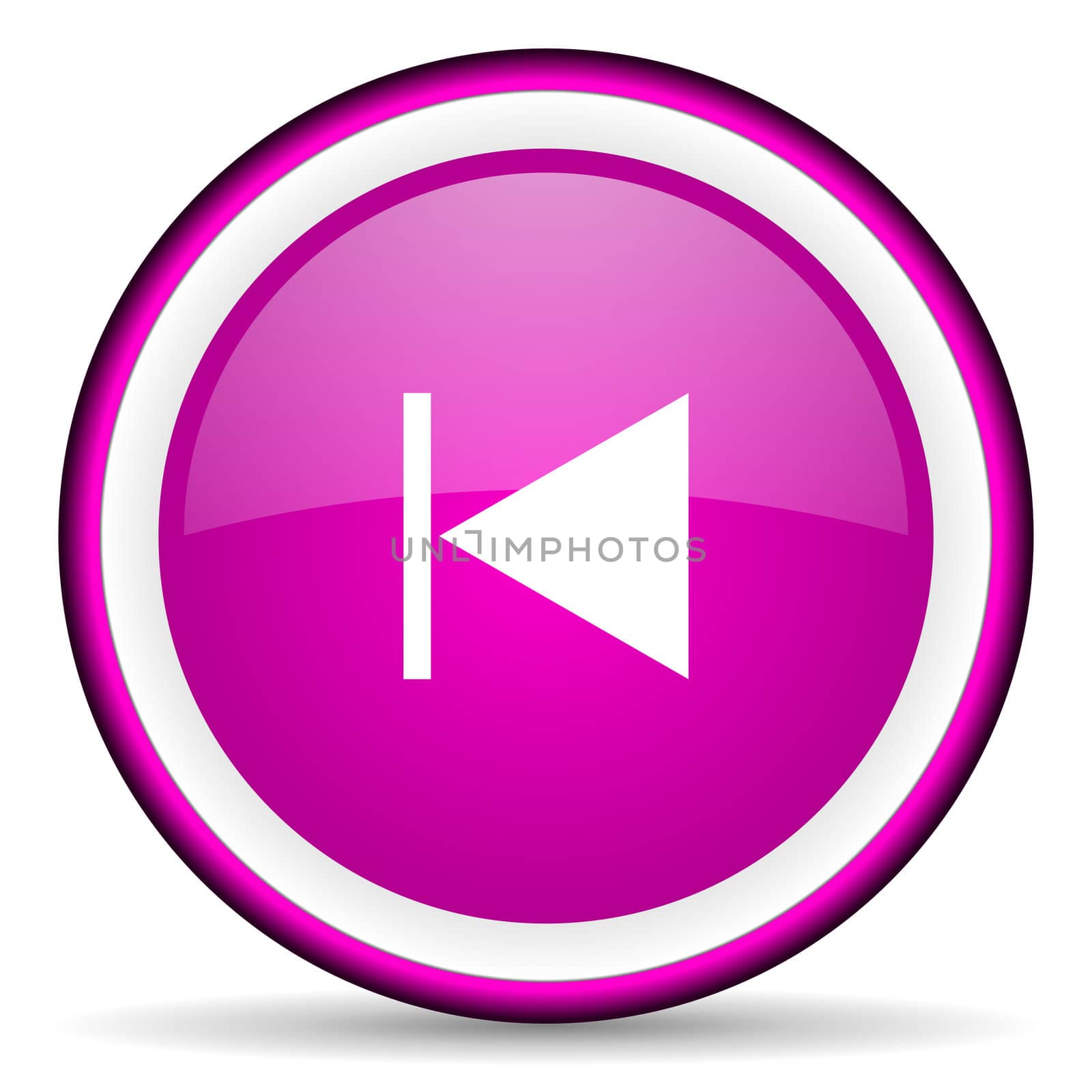 prev violet glossy icon on white background