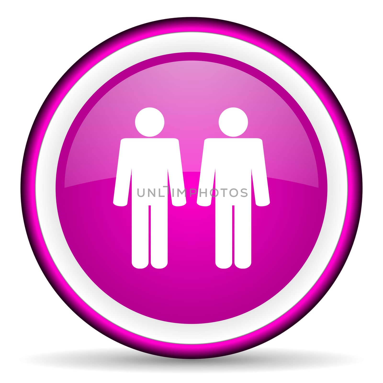 couple violet glossy icon on white background