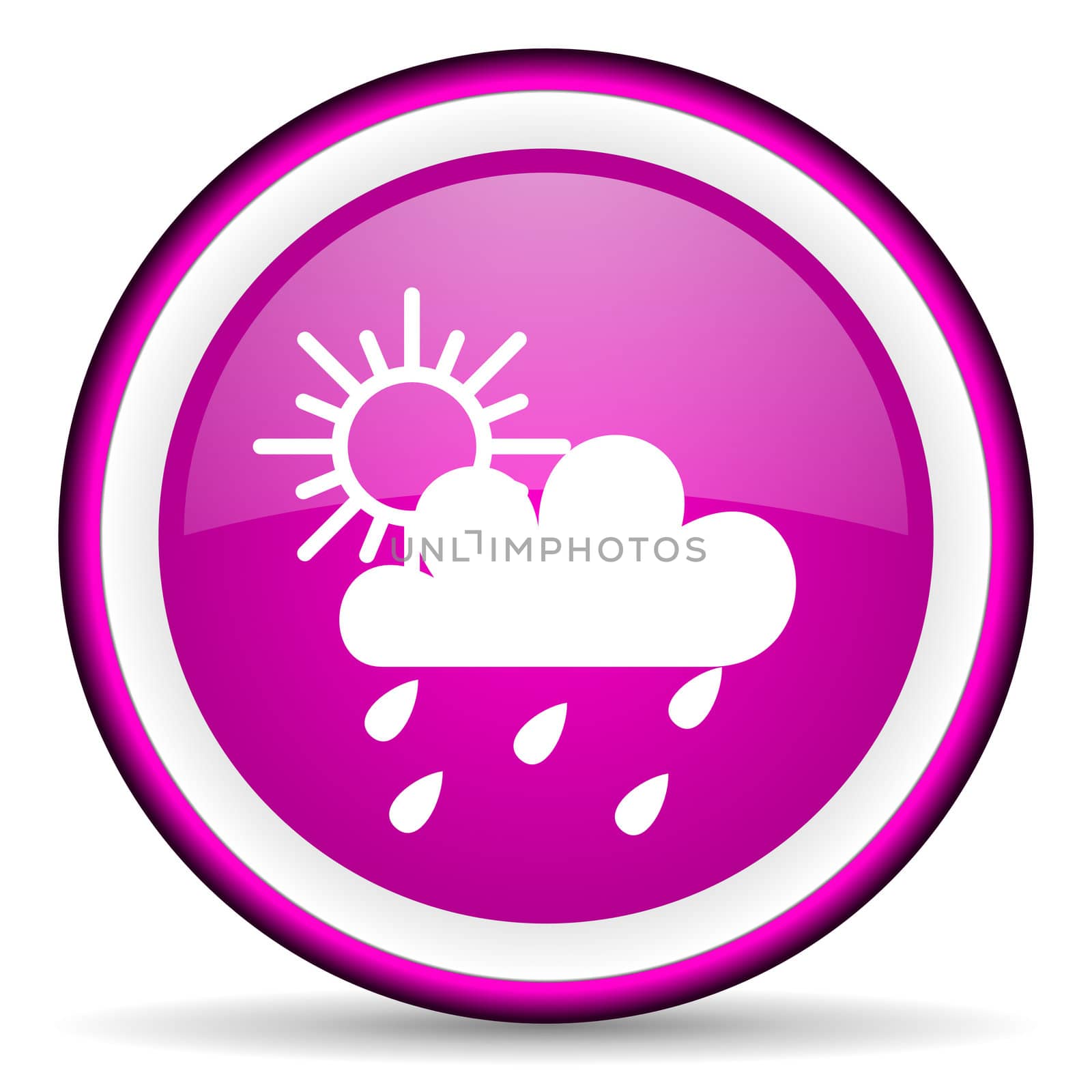 weather violet glossy icon on white background