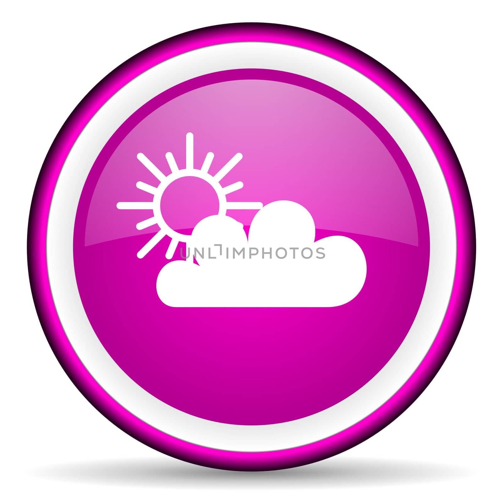 weather violet glossy icon on white background