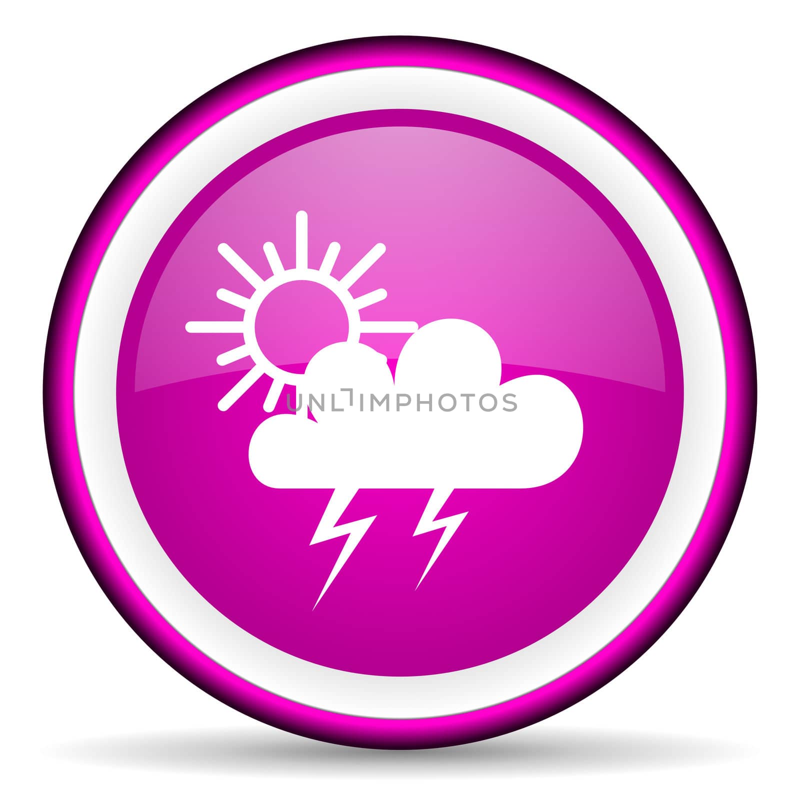 weather violet glossy icon on white background