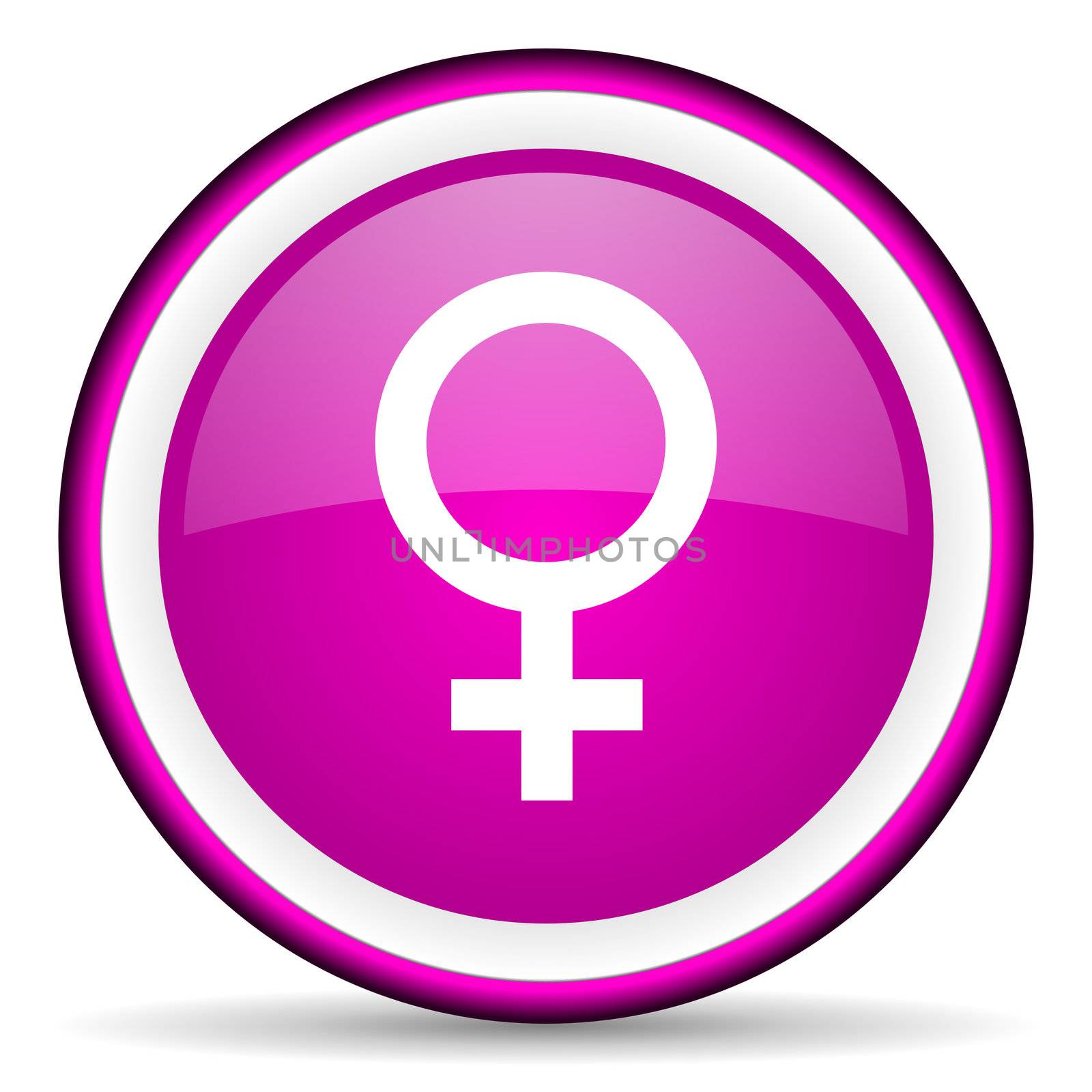 sex violet glossy icon on white background