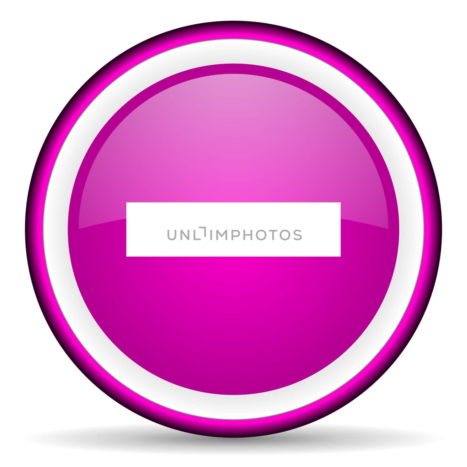 minus violet glossy icon on white background