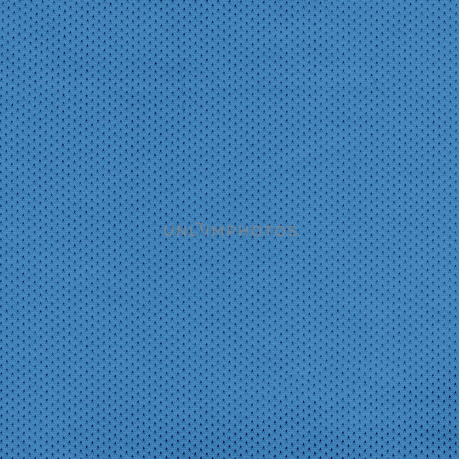 Closeup on a Blue Sport Jersey Mesh Textile