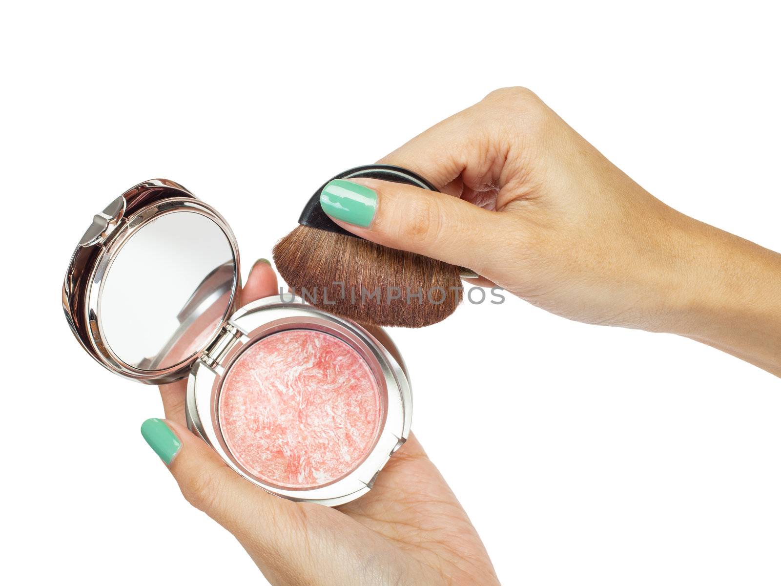 Cosmetic brush and hand