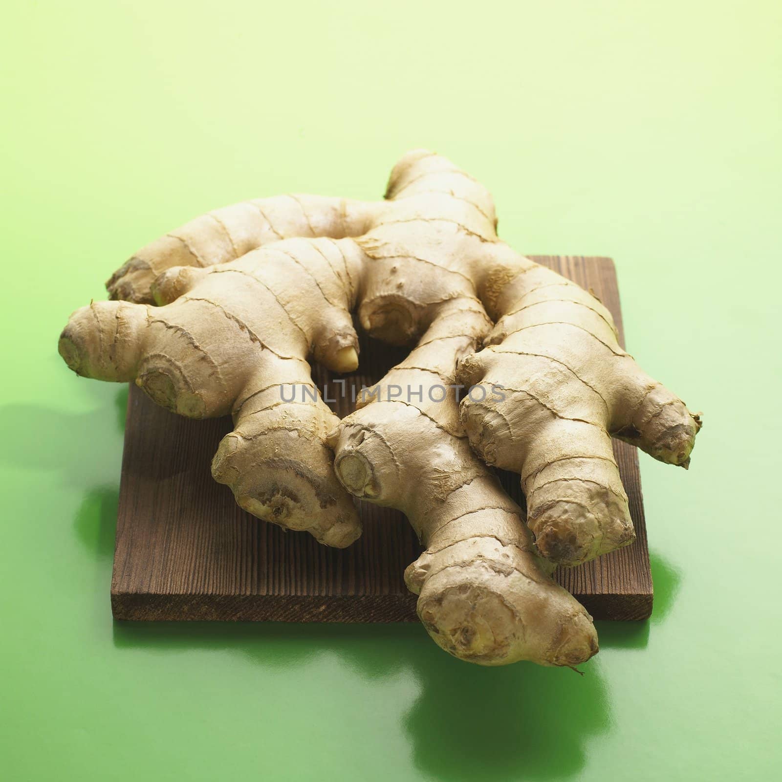 Ginger Root on Cutting Board