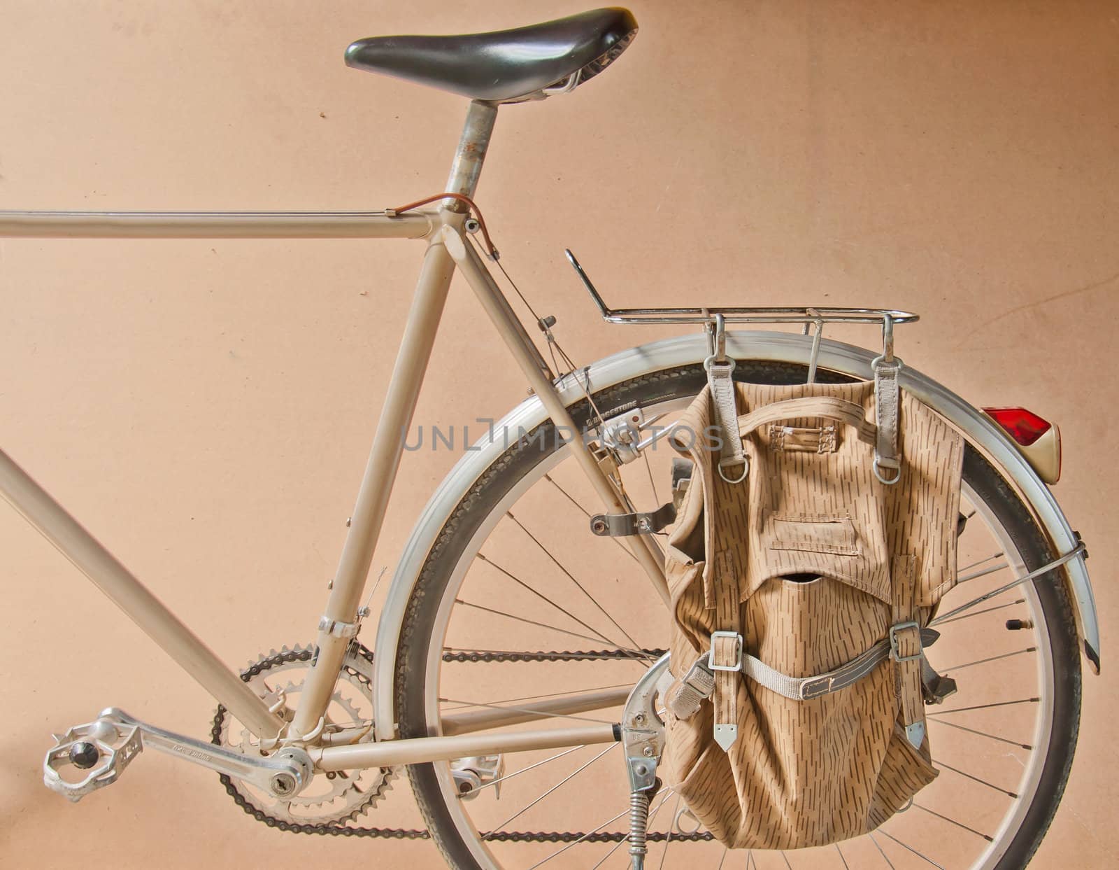Close up a bicycle for background.