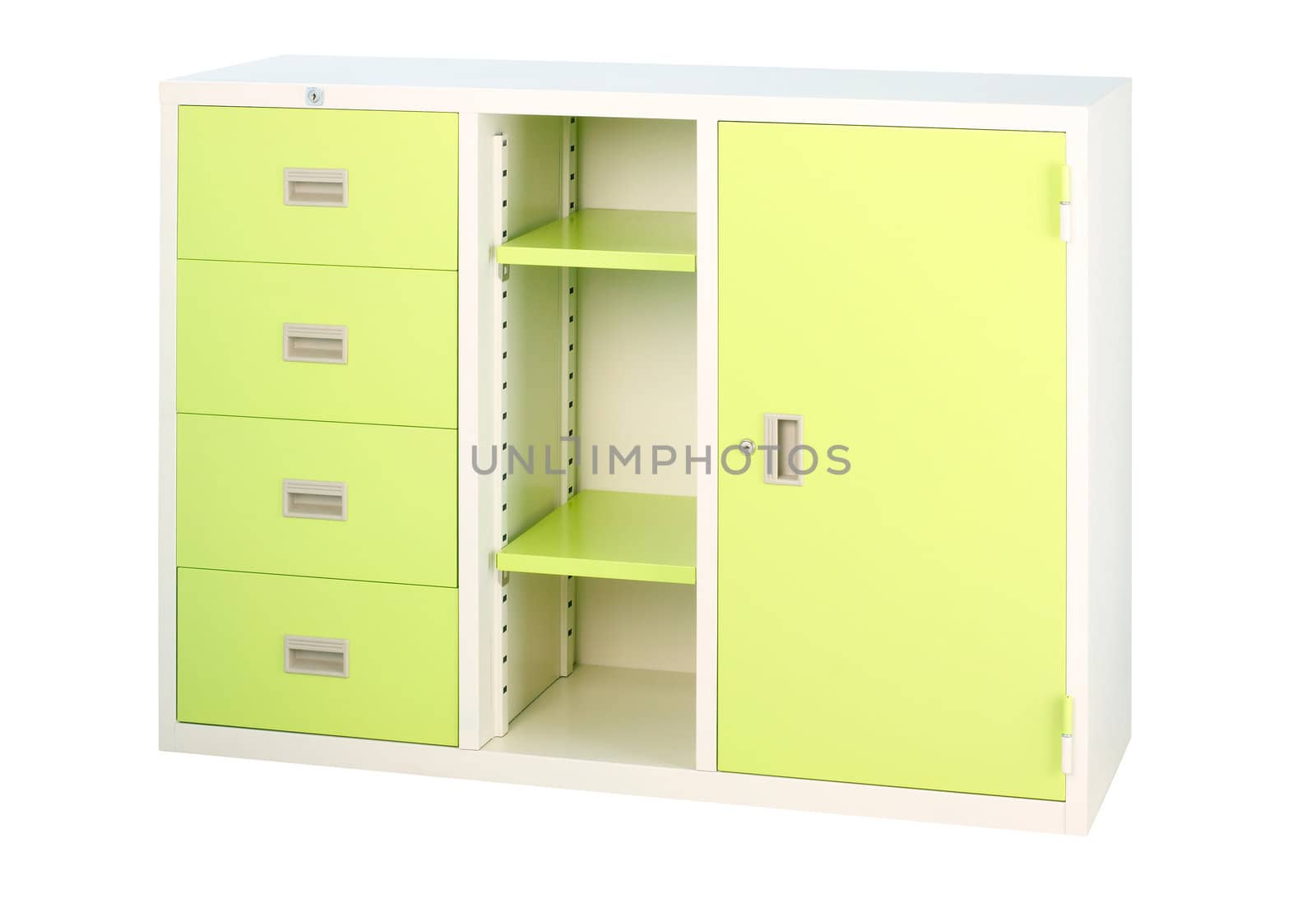 Beautiful bright green cabinet factory steel furniture 