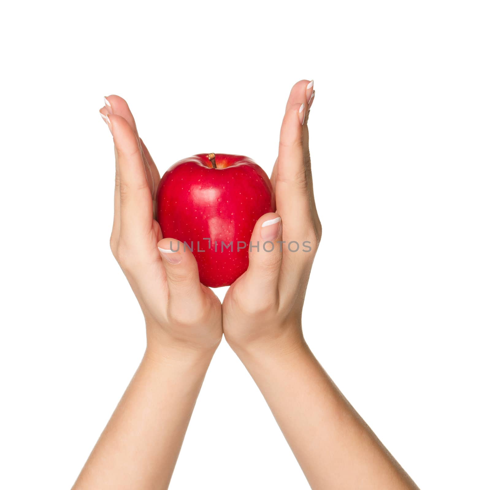 Hand with apple by fotostok_pdv