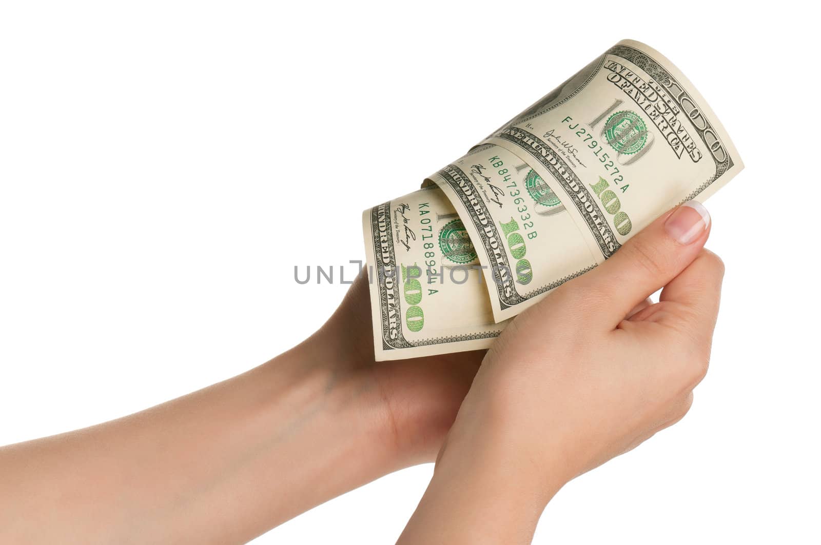 Hand with dollars by fotostok_pdv