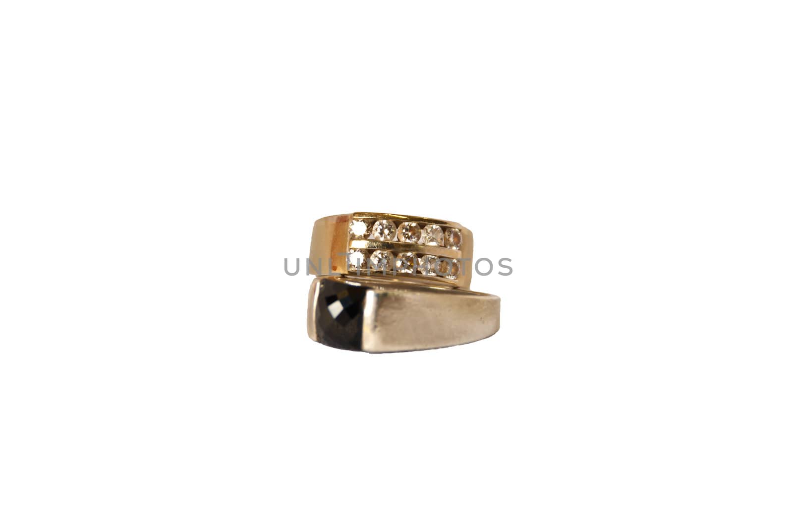 Diamond ring and Black Stock Ring by suksao