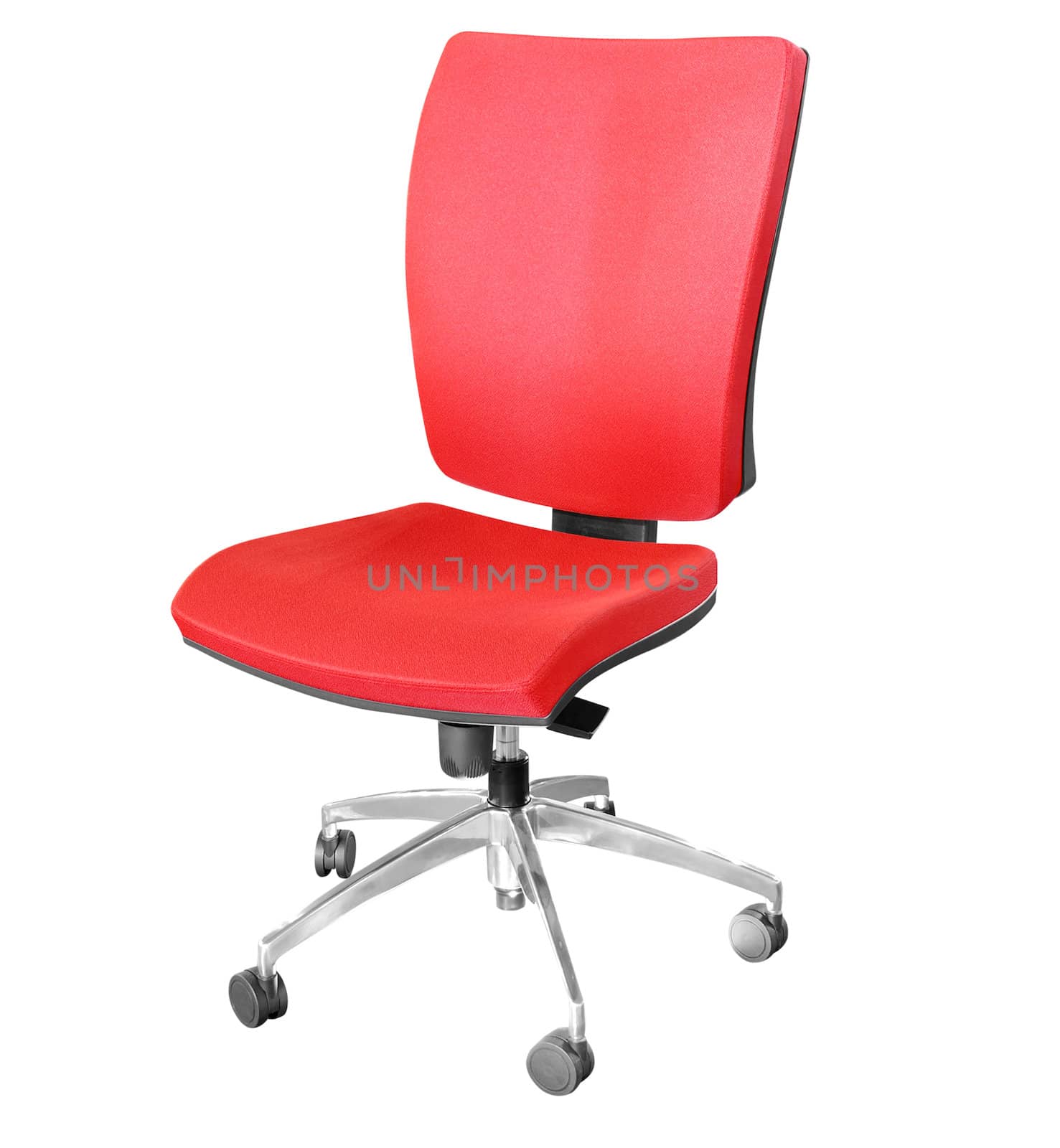 Office red chair isolated on white