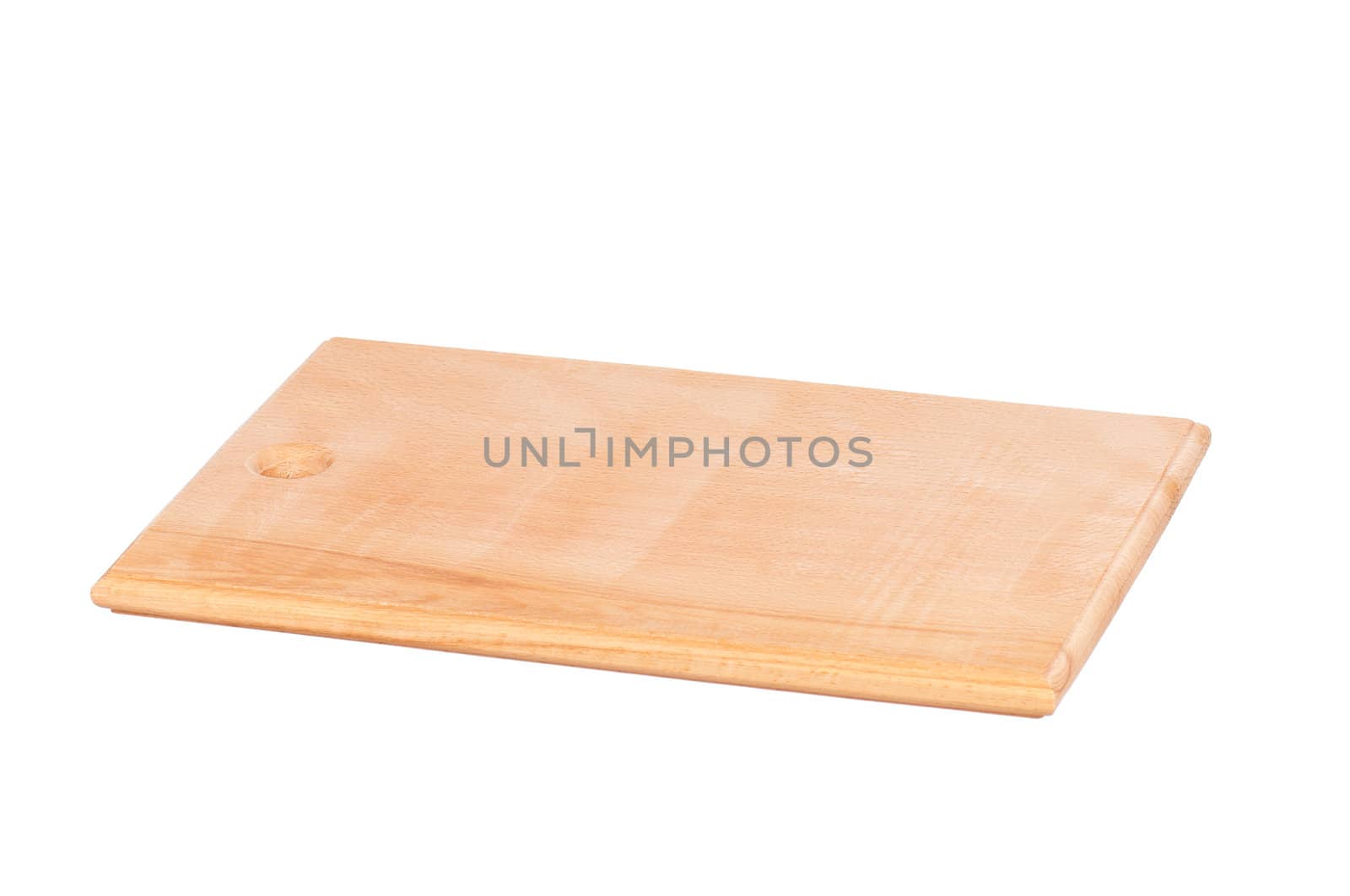 Empty wooden hardboard isolated on white background