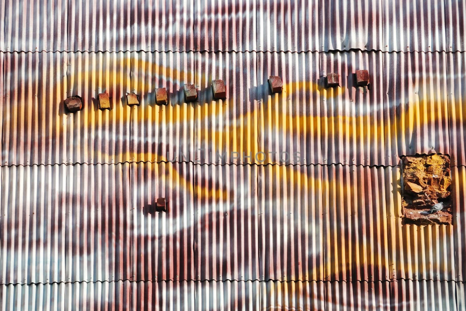 abstract painting on the giant grunge wall