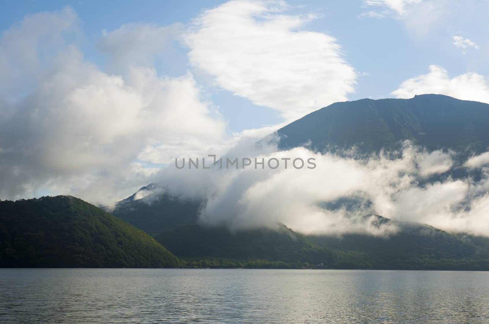 mountain landscape with clouds formation