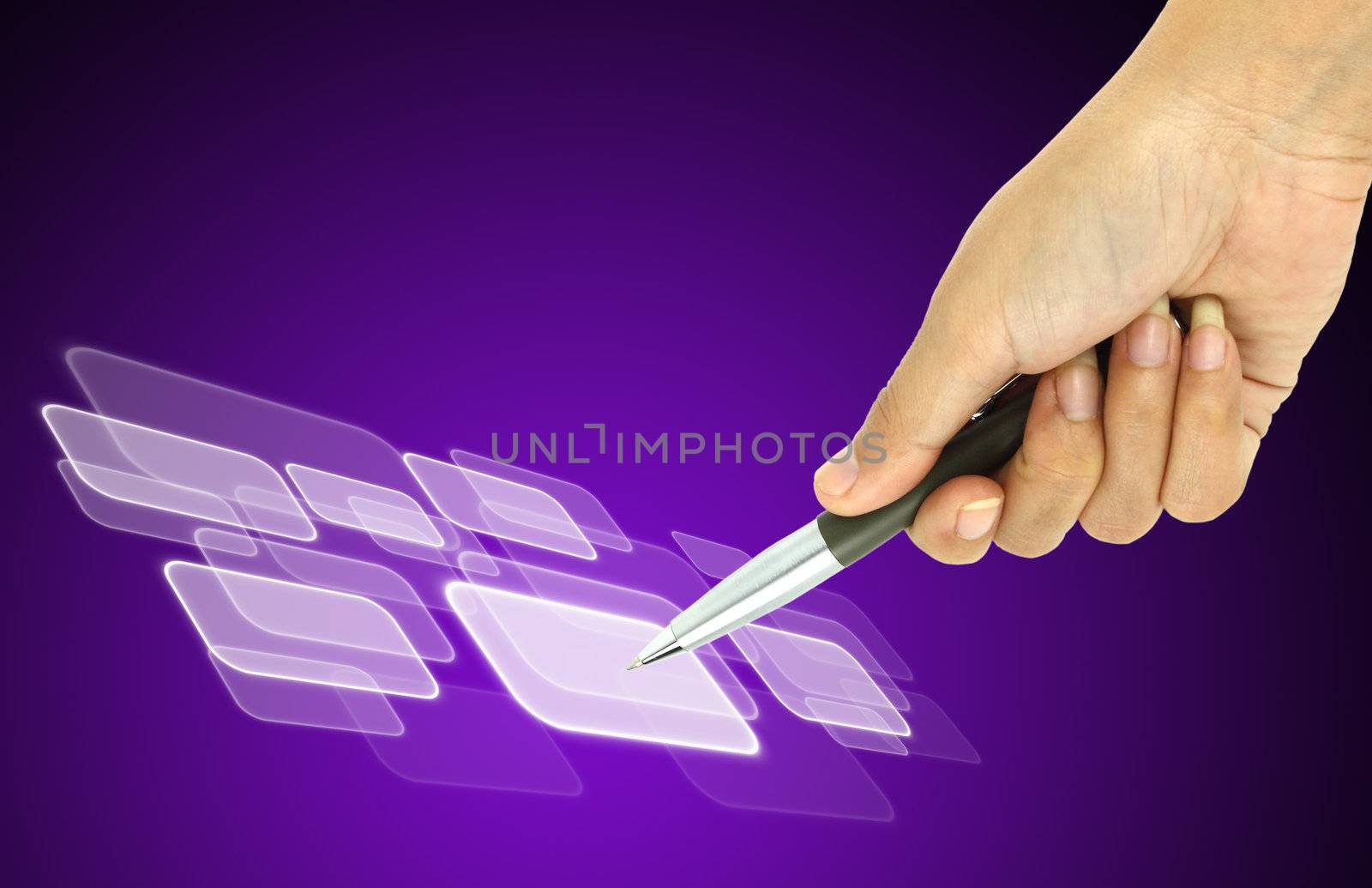a pen pointer on a touch screen interface by geargodz