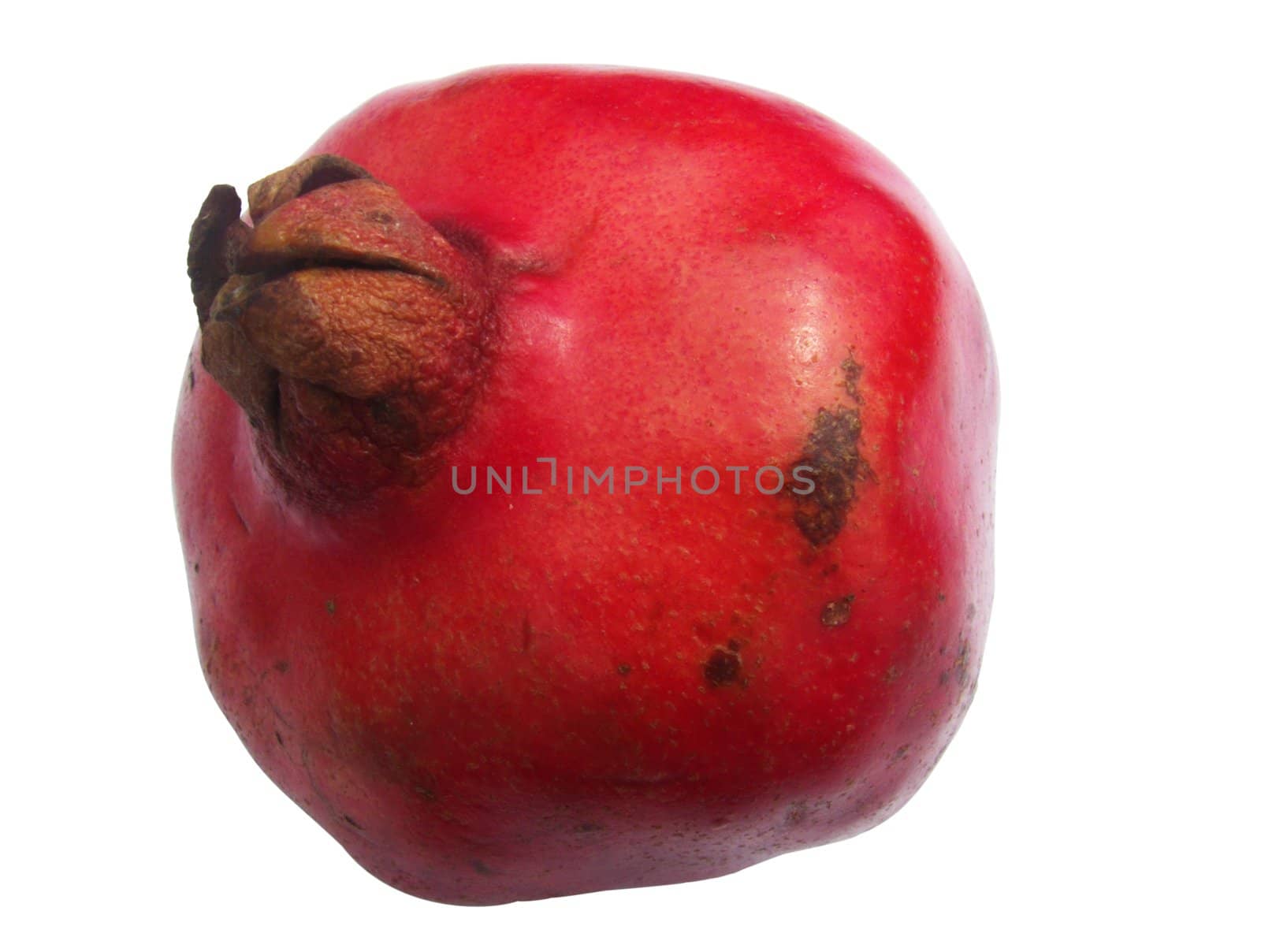pomegranate fruit (Punica granatum) isolated on white
