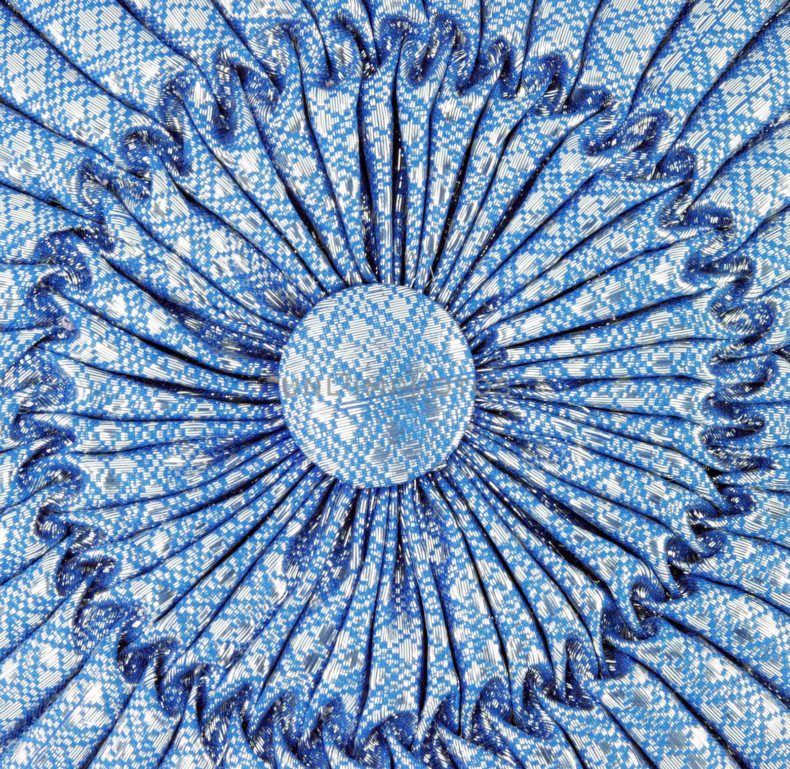 Thai textile on blue pillow by geargodz